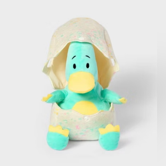 Teal Dino in Egg - Gigglescape™ Adorable Plush Duck Toy with Eggshell - Picture 1 of 4